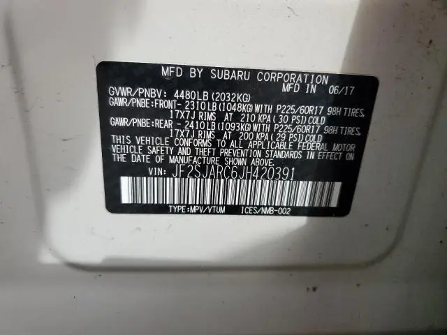 2018 SUBARU FORESTER 2.5I LIMITED  