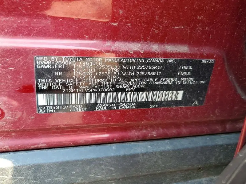 2023 TOYOTA RAV4 XLE  