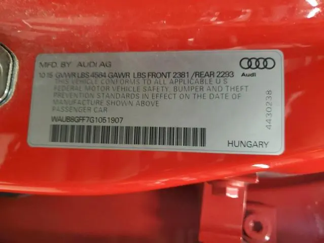 2016 AUDI A3 PREMIUM  