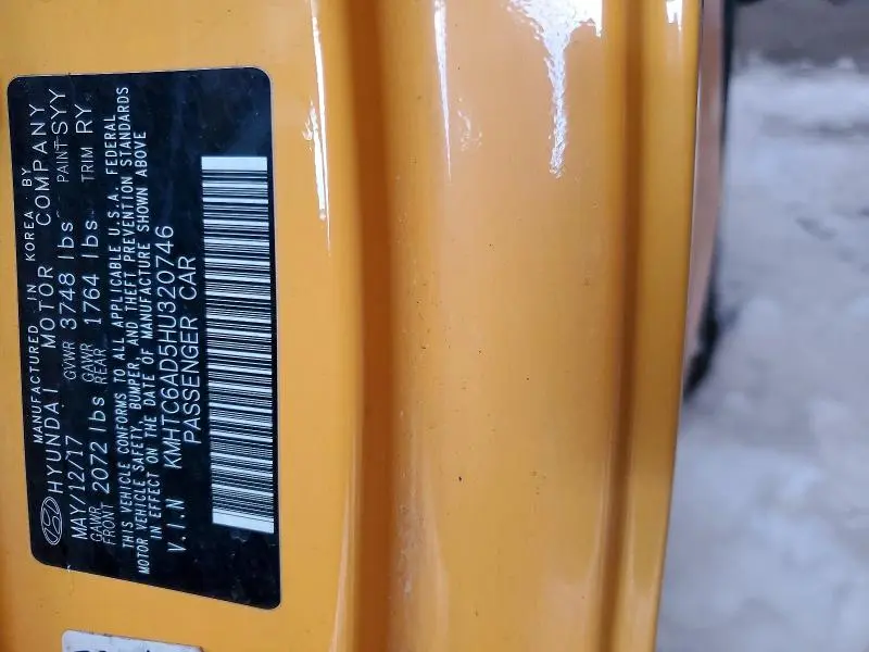 2017 HYUNDAI VELOSTER   