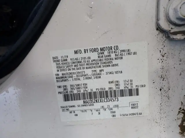 2020 FORD ECOSPORT TITANIUM  