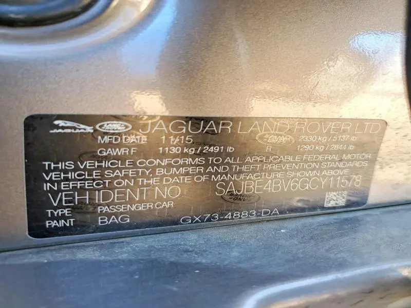 2016 JAGUAR XF PRESTIGE  