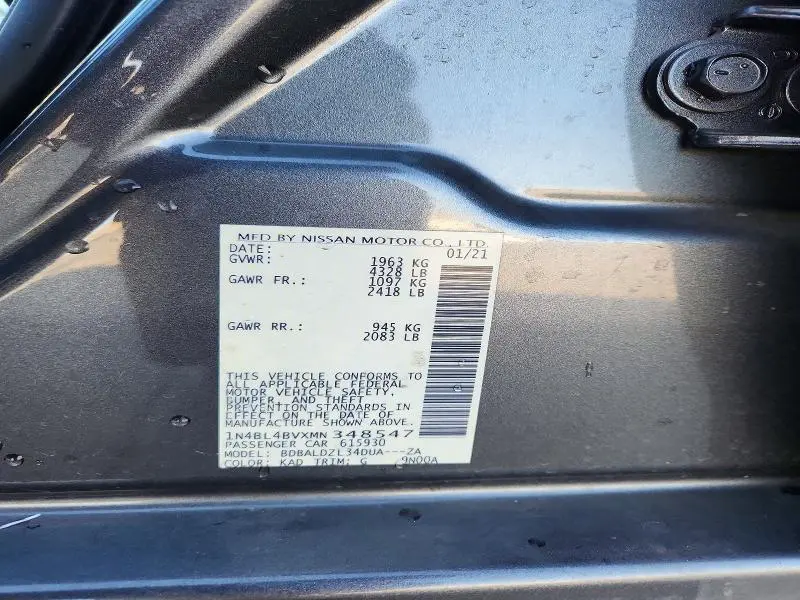 2021 NISSAN ALTIMA 2.5 S  