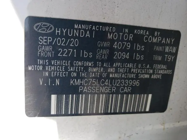 2020 HYUNDAI IONIQ SE  