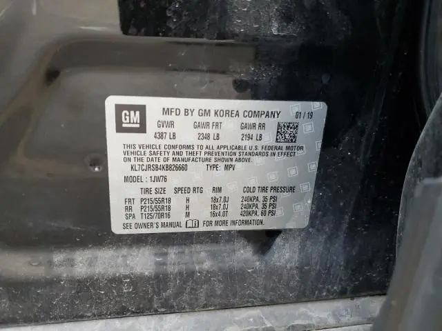 2019 CHEVROLET TRAX PREMIER  