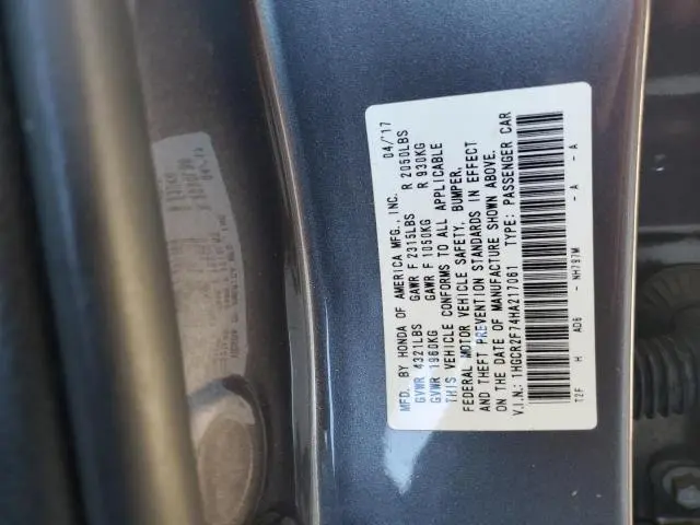 2017 HONDA ACCORD EX  