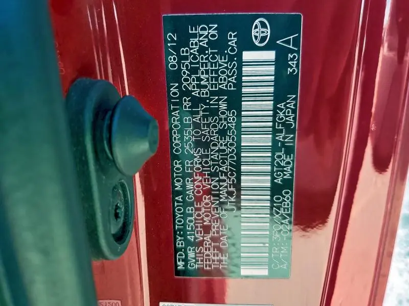 2013 TOYOTA SCION TC   