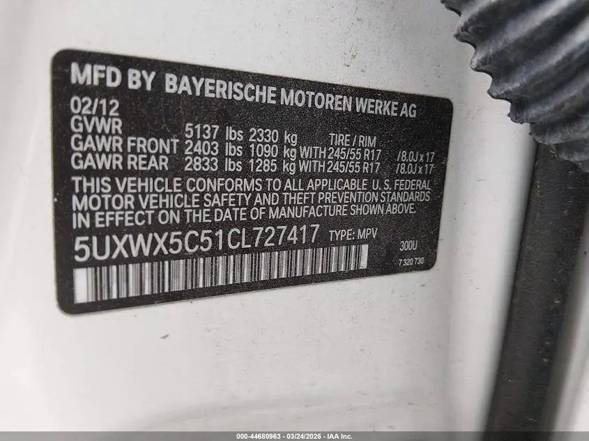 2012 BMW X3 XDRIVE28I