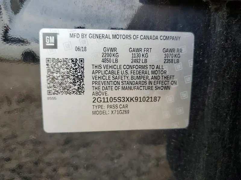 2019 CHEVROLET IMPALA PREMIER  