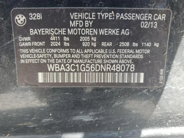 2013 BMW 328 I SULEV  