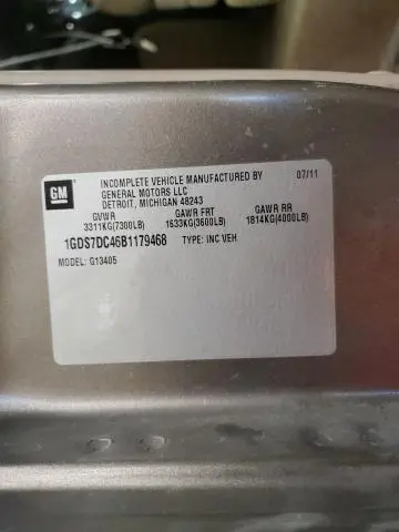 2011 GMC SAVANA RV G1500 3LT  