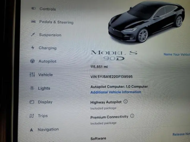 2016 TESLA MODEL S   