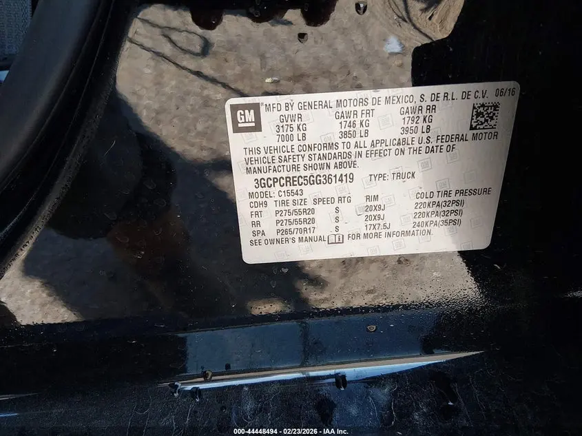 2016 CHEVROLET SILVERADO 1500 1LT