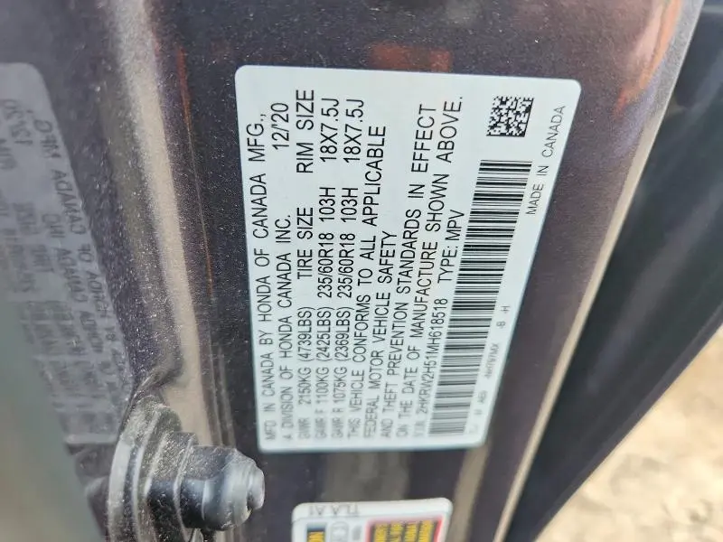 2021 HONDA CR-V EX  