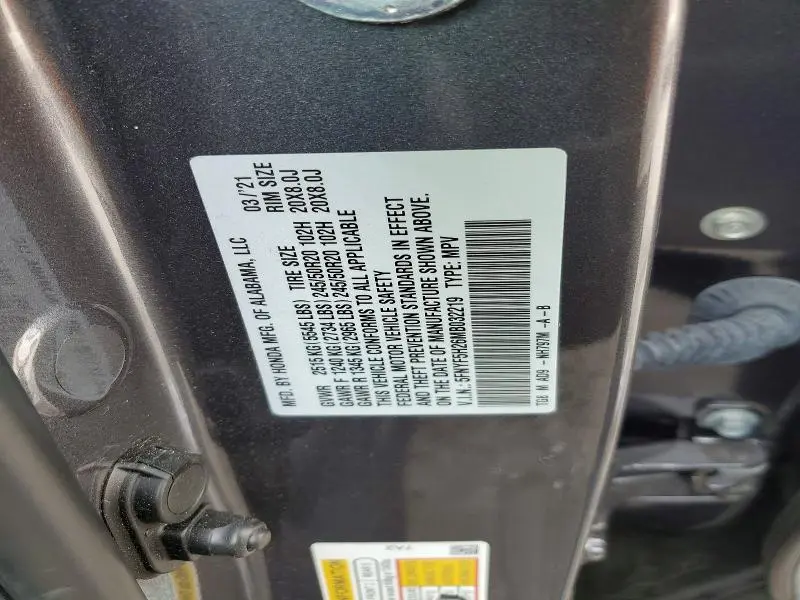 2021 HONDA PILOT SE  
