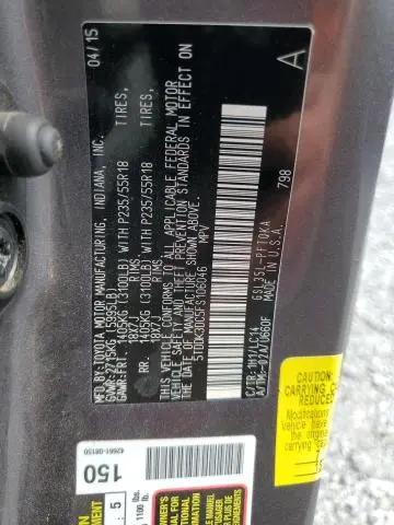 2015 TOYOTA SIENNA XLE  