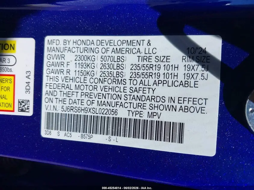 2025 HONDA CR-V HYBRID SPORT TOURING
