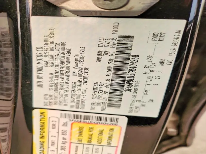 2016 FORD FUSION SE HYBRID  