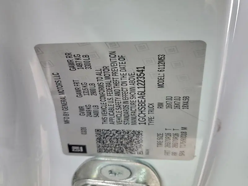 2020 CHEVROLET COLORADO   