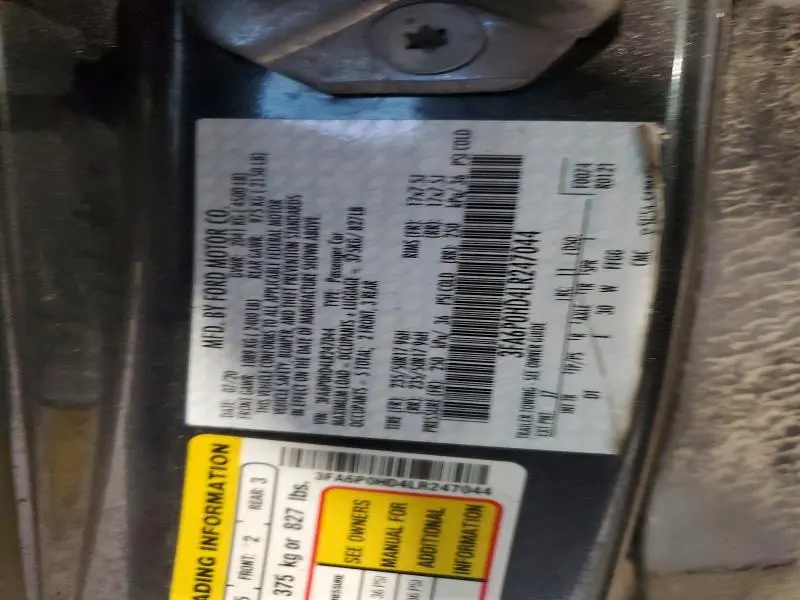 2020 FORD FUSION SE  