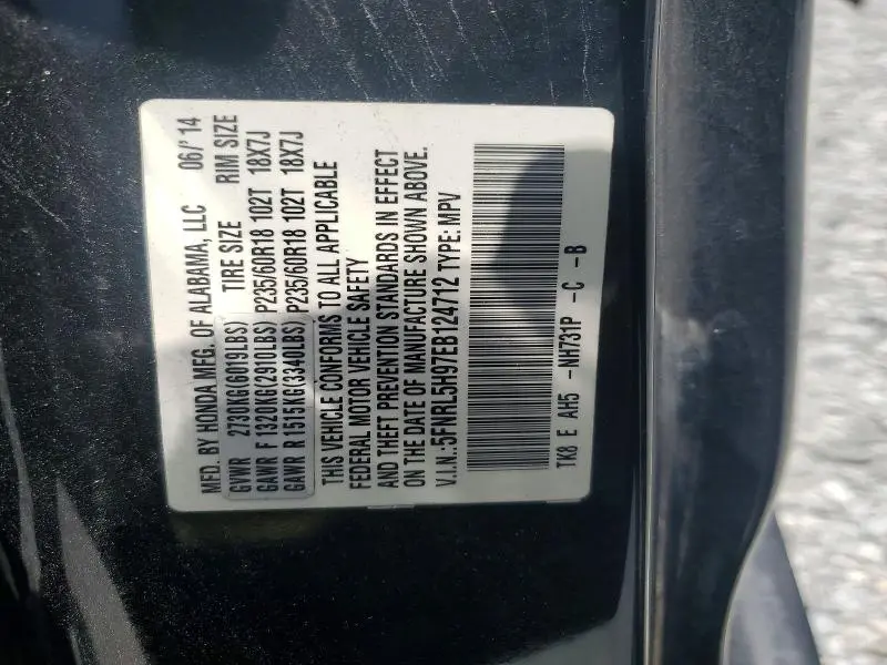 2014 HONDA ODYSSEY TOURING/TOURING ELITE  