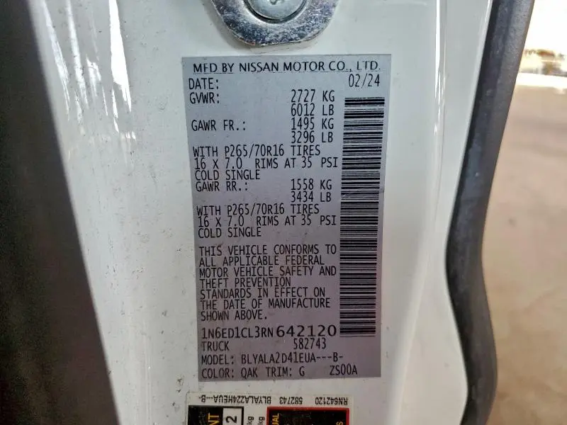 2024 NISSAN FRONTIER S  