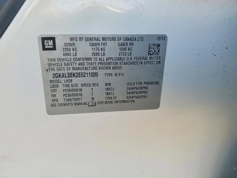 2014 GMC TERRAIN SLT  