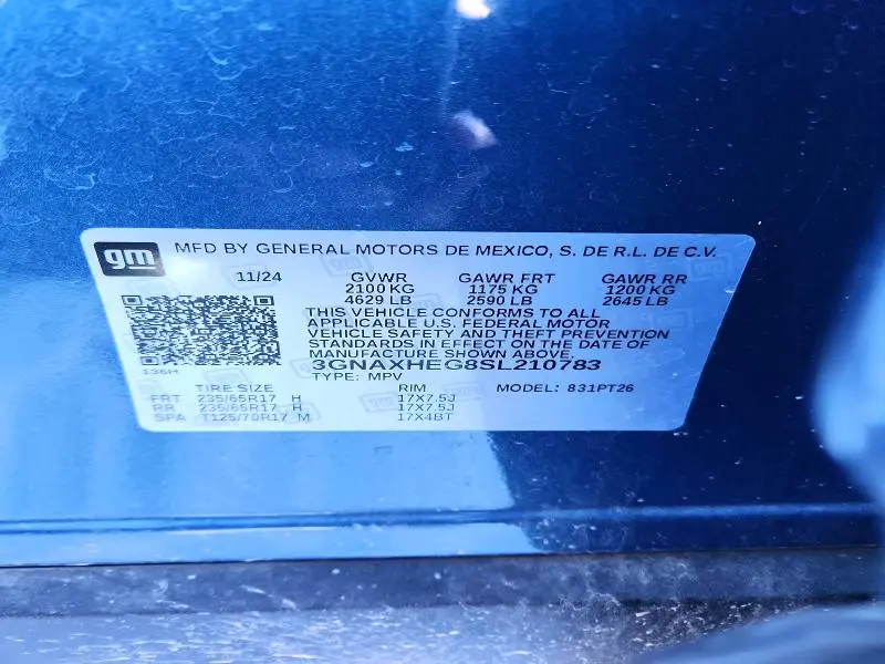 2025 CHEVROLET EQUINOX LT  