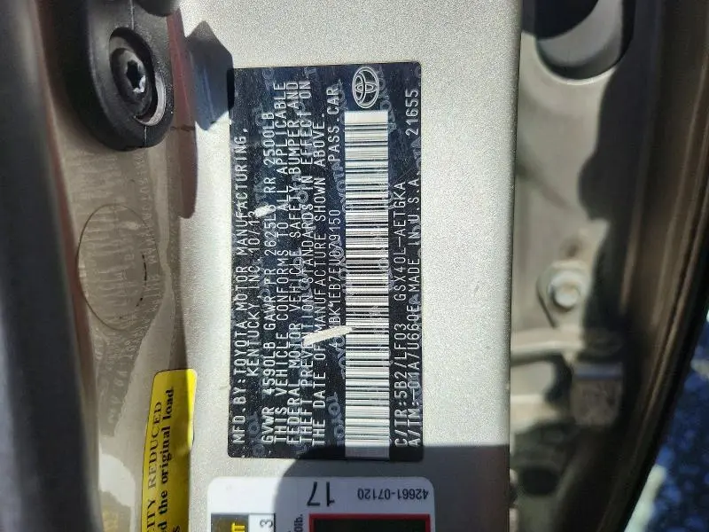 2014 TOYOTA AVALON BASE  