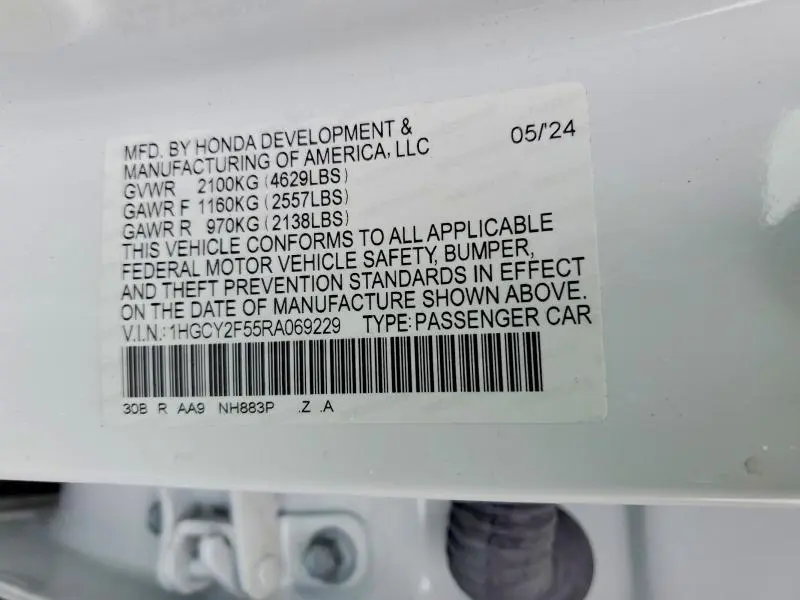 2024 HONDA ACCORD HYBRID SPORT  