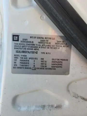 2010 BUICK ENCLAVE CXL  