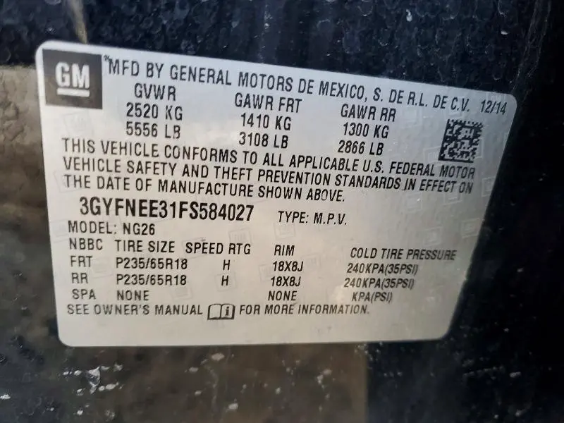 2015 CADILLAC SRX LUXURY COLLECTION  