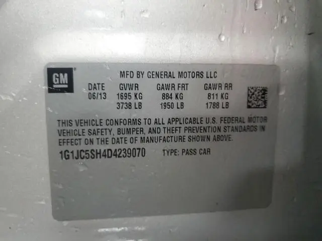 2013 CHEVROLET SONIC LT  