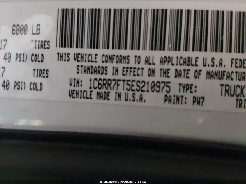 2014 RAM 1500 TRADESMAN
