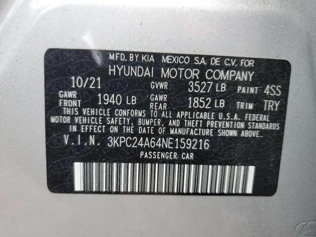 2022 HYUNDAI ACCENT SE  