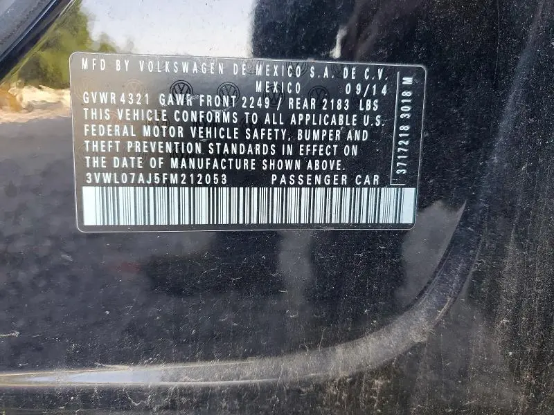 2015 VOLKSWAGEN JETTA SEL  