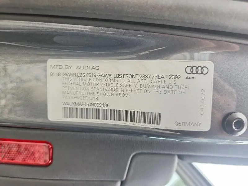 2018 AUDI A4 PREMIUM  