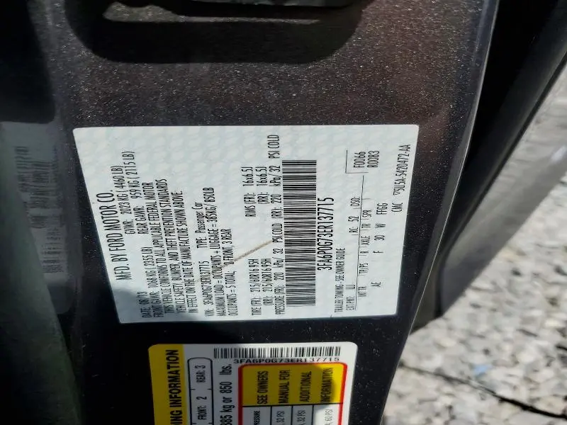 2014 FORD FUSION S  