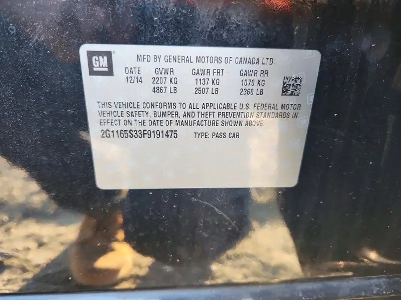 2015 CHEVROLET IMPALA LTZ  