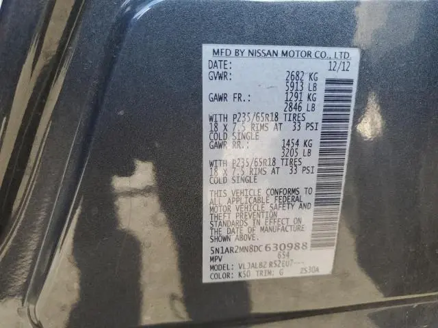 2013 NISSAN PATHFINDER S  