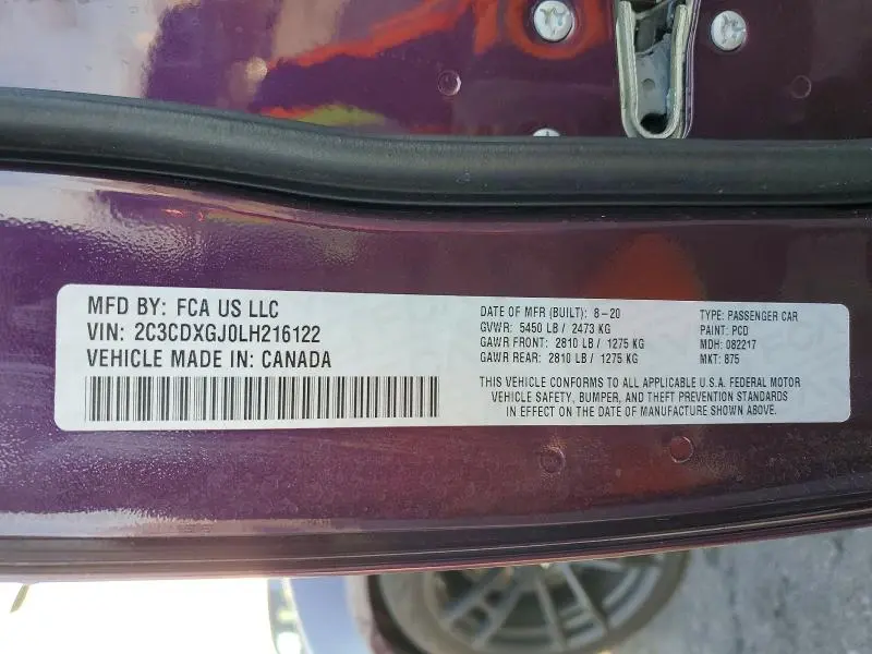 2020 DODGE CHARGER SCAT PACK  