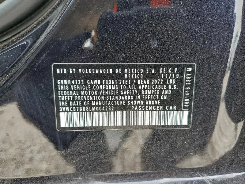 2020 VOLKSWAGEN JETTA S  