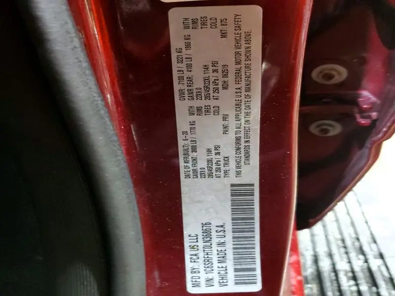 2020 RAM 1500 LIMITED  