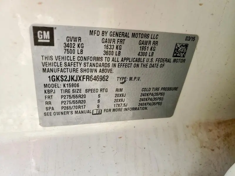 2015 GMC YUKON XL DENALI  