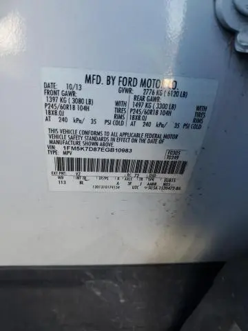 2014 FORD EXPLORER XLT  