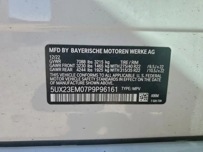 2023 BMW X7 XDRIVE40I  