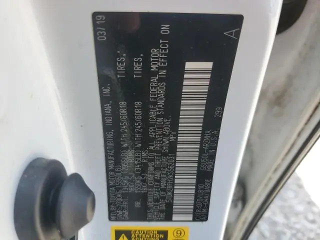 2019 TOYOTA HIGHLANDER SE  