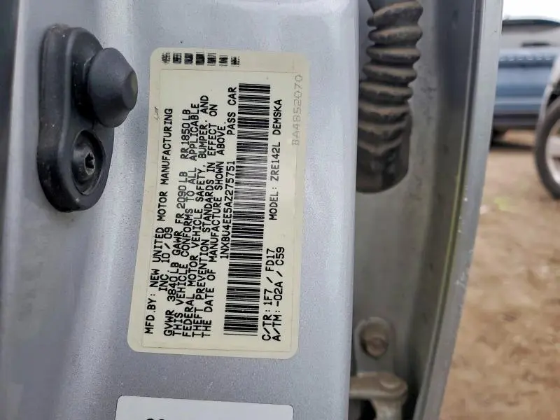 2010 TOYOTA COROLLA S  