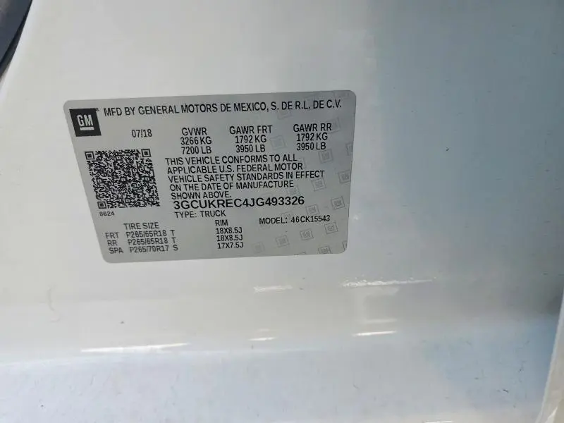 2018 CHEVROLET SILVERADO K1500 LT  