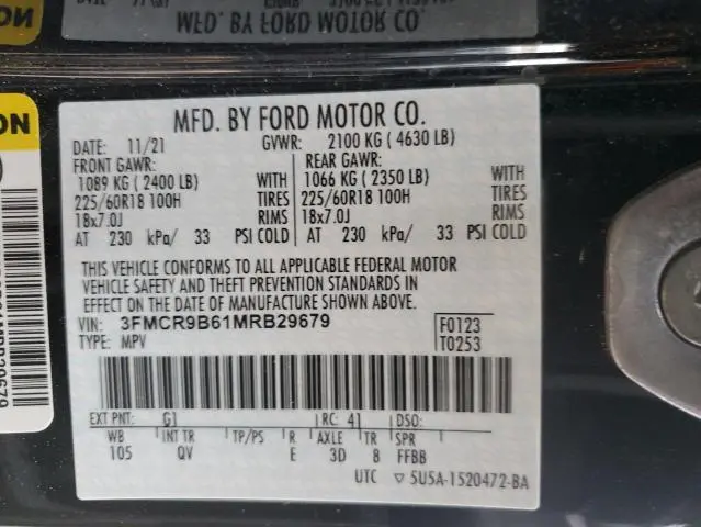 2021 FORD BRONCO SPORT BIG BEND  